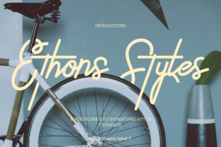 Ethons Styles: A Modern Script Typeface for Editorial Design