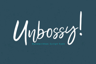 Unbossy: A Handwritten Script Font for Creative Branding
