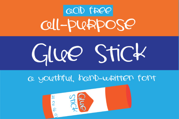 ZP Glue Stick Typeface: A Whimsical Script for Handmade Brands